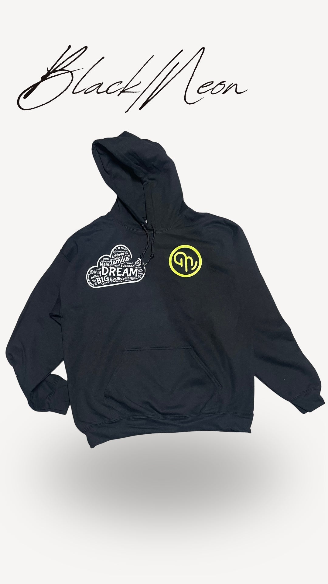 Black (Cloud/Neon Logo) Hoodie