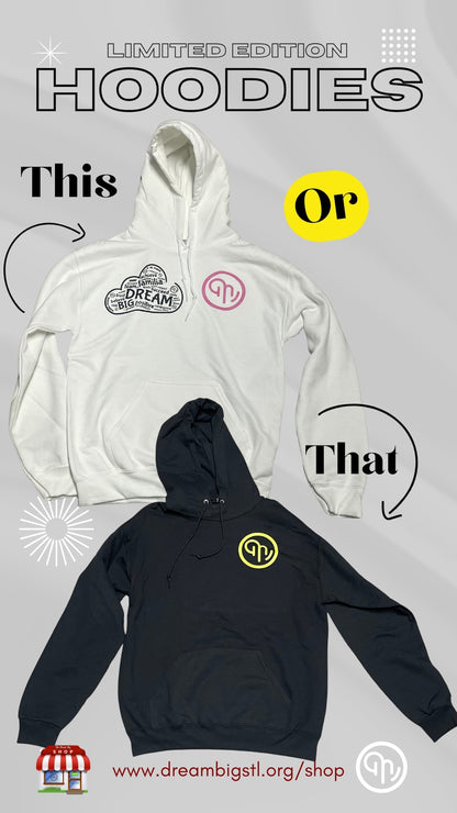 White (Cloud/Pink Logo) Hoodie